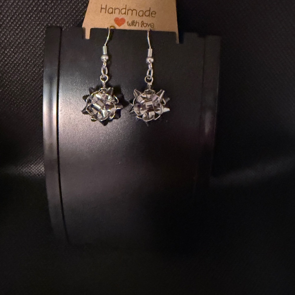 Handcrafted Silver Floral Earrings
